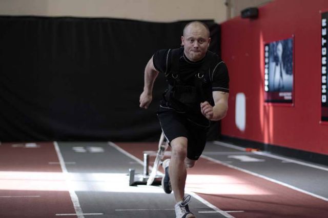Sled Drag - Harness: finishing position