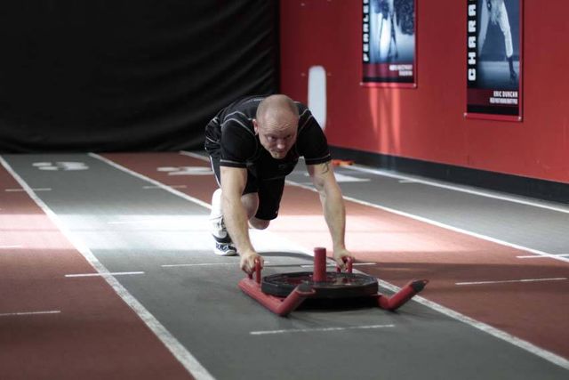 Sled Push: starting position