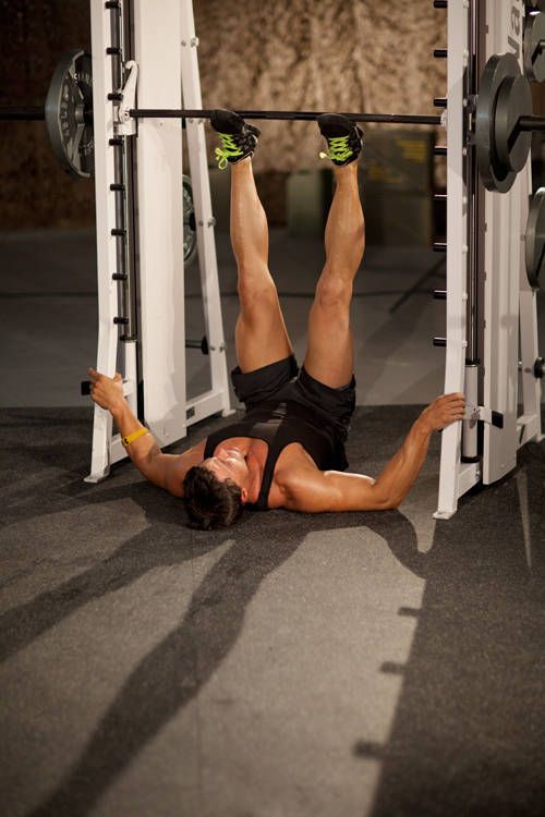 Smith Machine Leg Press: starting position