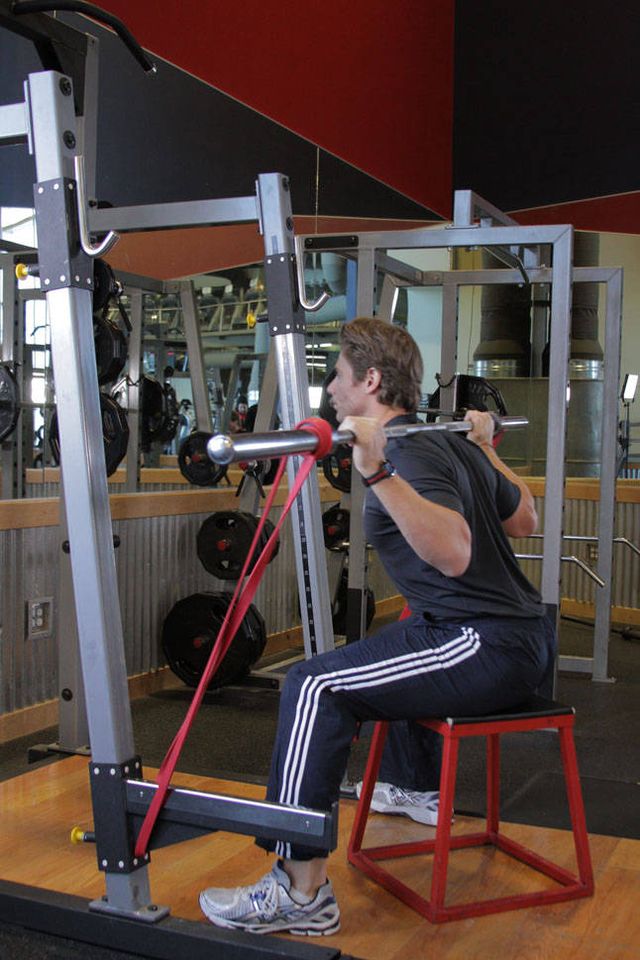 Speed Box Squat: finishing position