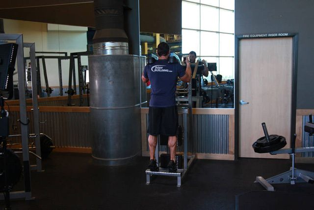 Standing Calf Raises: finishing position