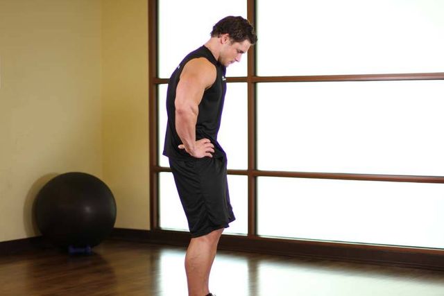 Standing Pelvic Tilt: finishing position