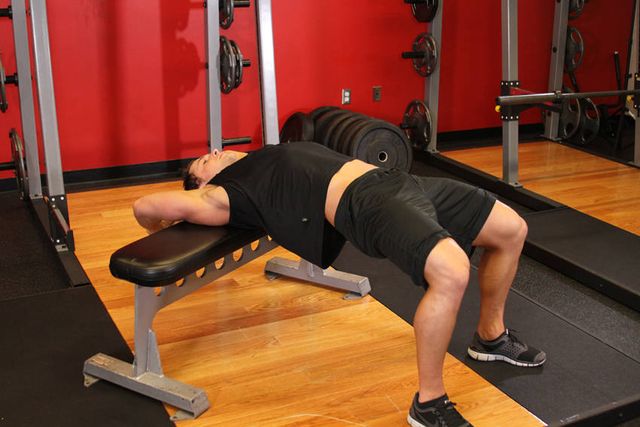 Straight-Arm Dumbbell Pullover: finishing position