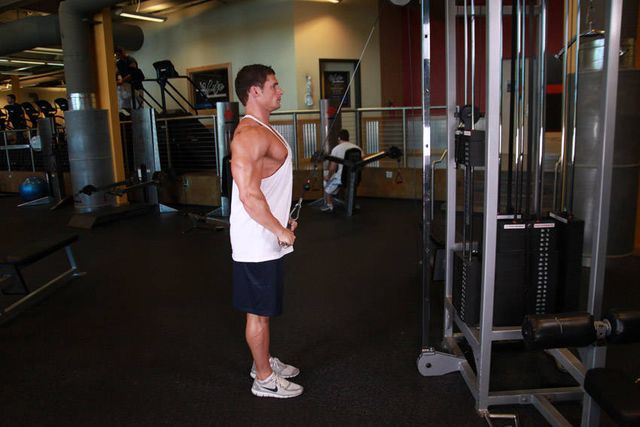 Straight-Arm Pulldown: finishing position