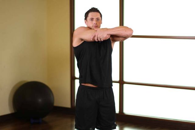 Tricep Side Stretch: finishing position