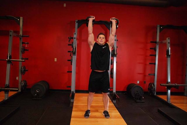 Two-Arm Kettlebell Jerk: finishing position