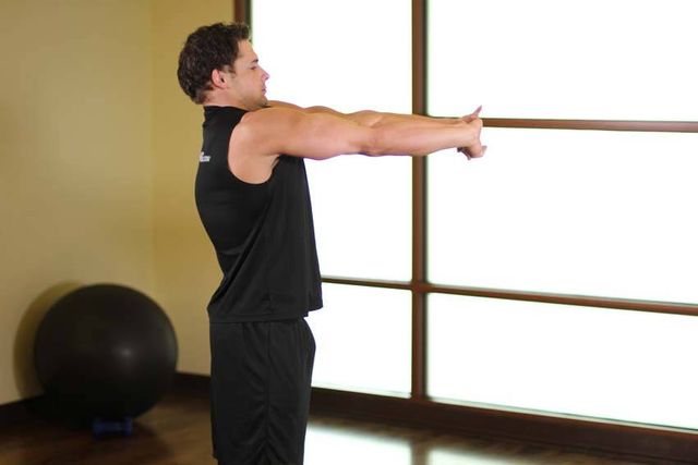 Upper Back Stretch: finishing position