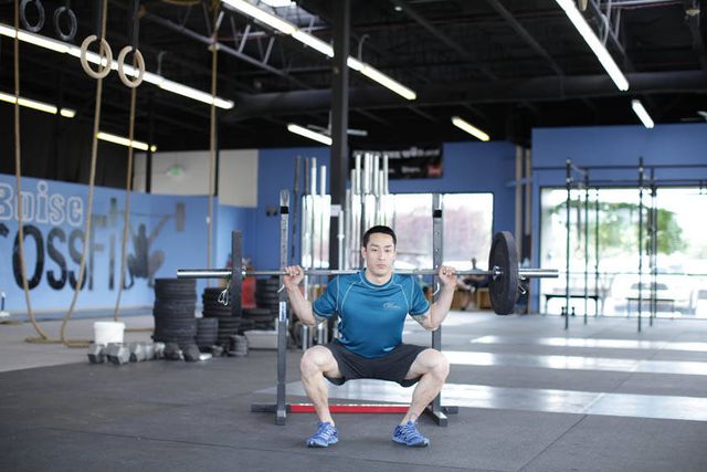 Weighted Jump Squat: finishing position