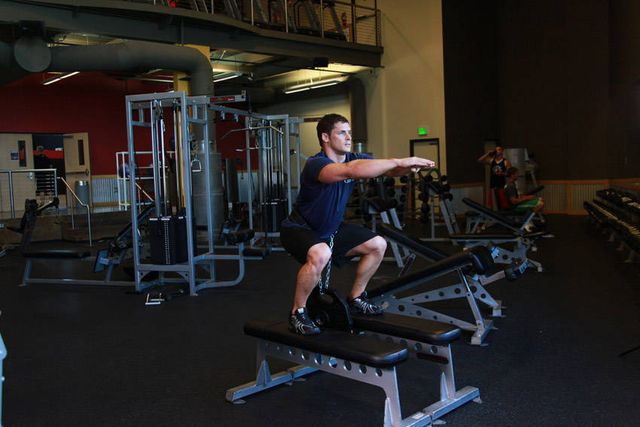 Weighted Squat: finishing position